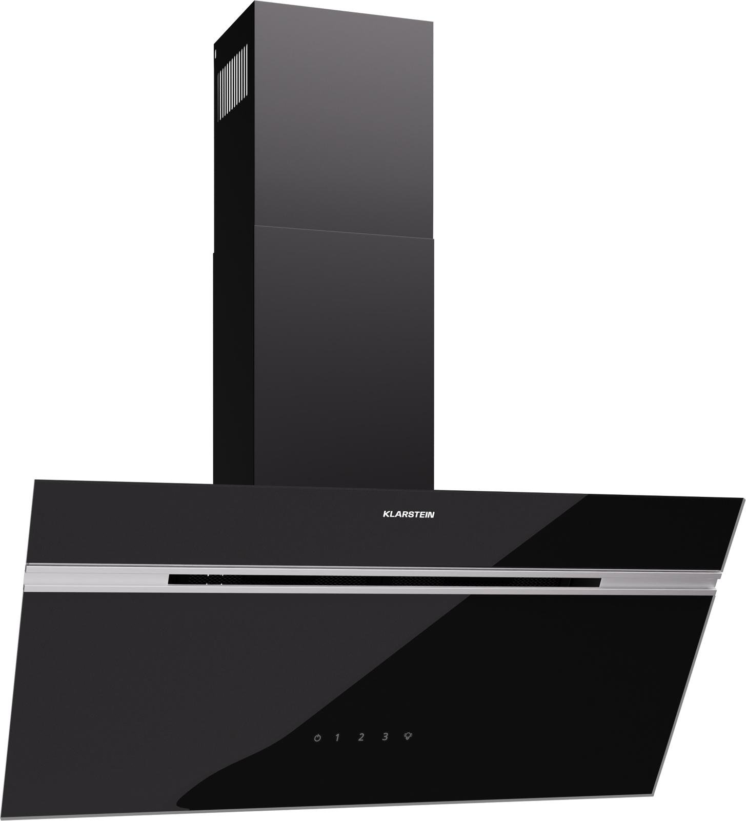 Alina 90cm 615m³/h Hotte Décorative Noir/Argent